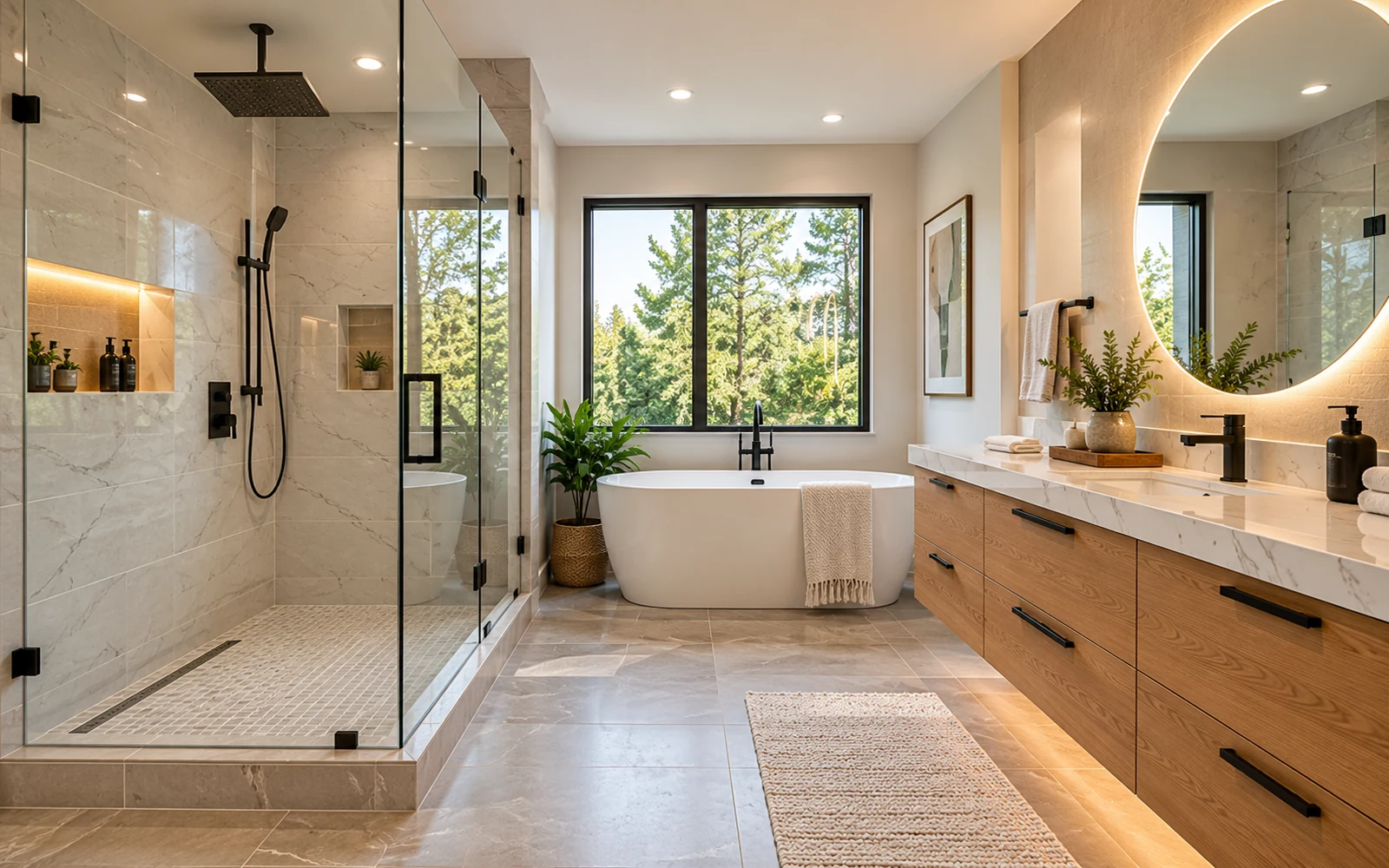 Illustrative bathroom renovations concept