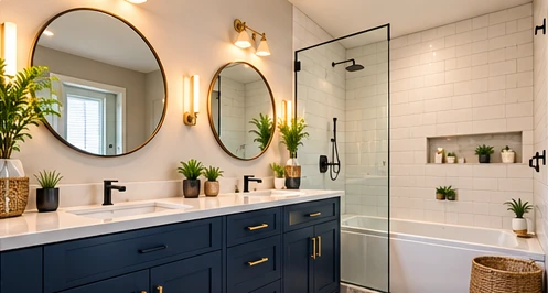 AI-generated illustrative bathroom renovation: Minimalist Bathroom
