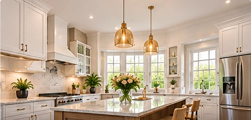 AI-generated illustrative concept of kitchen painting in a renovated residential interior